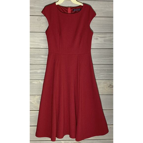 Dress Tells Ruby Red Swing Dress Cocktail Womens M Wedding Guest - Picture 1 of 5